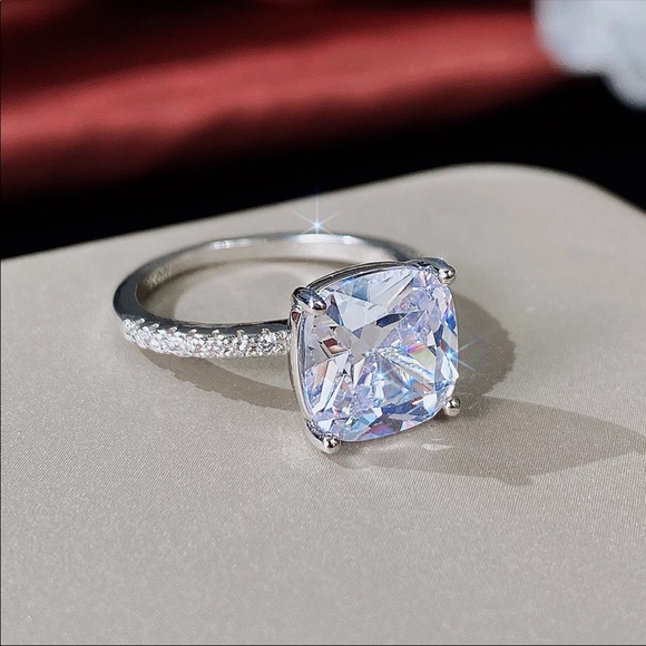 New Women’s 925 Silver Diamond Engagement Ring - Picture 4 of 6